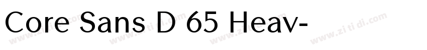Core Sans D 65 Heav字体转换